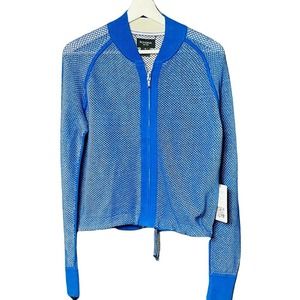 Rondina Women's Zip Cardigan Royal Blue Medium NWT